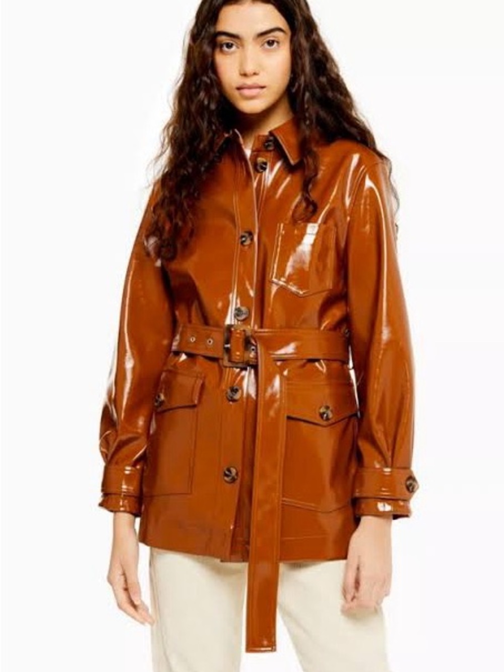 Topshop Glossy Patent Jacket